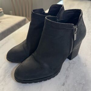 Lucky Brand Black Leather Ankle Booties
